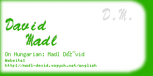 david madl business card